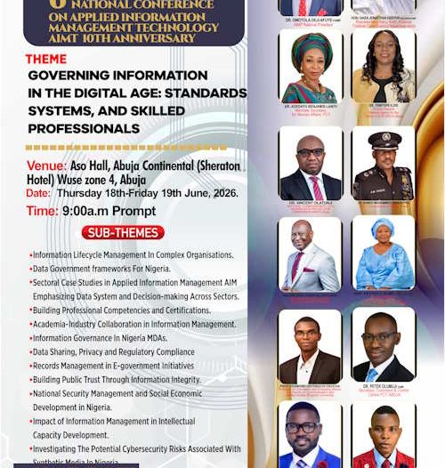 6TH National Conference on Applied Information Management Technology – AIMT 10th Anniversary